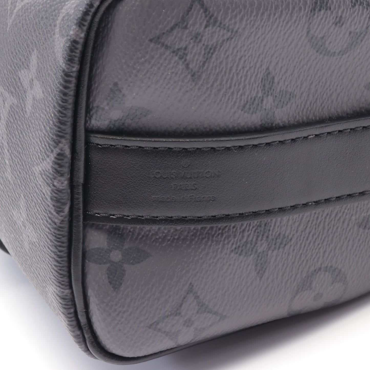 キーポル バンドリエール 25 モノグラムエクリプス ハンドバッグ PVC レザー ブラック グレー ルイヴィトン バッグ LOUIS VUITTON