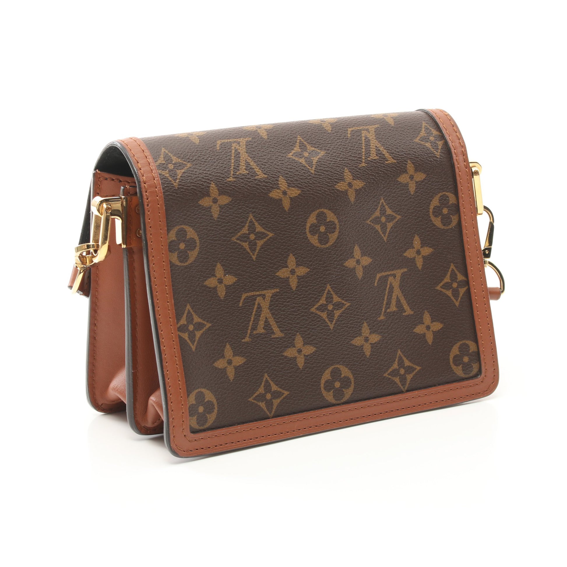 ドーフィーヌ MINI モノグラムリバース ショルダーバッグ PVC レザー ブラウン ベージュ ルイヴィトン バッグ LOUIS VUITTON