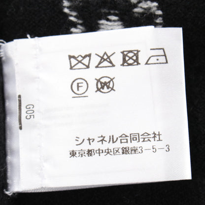 ココマーク デイジー セーター ニット クルーネック カシミヤ ブラック ホワイト 22P シャネル トップス CHANEL