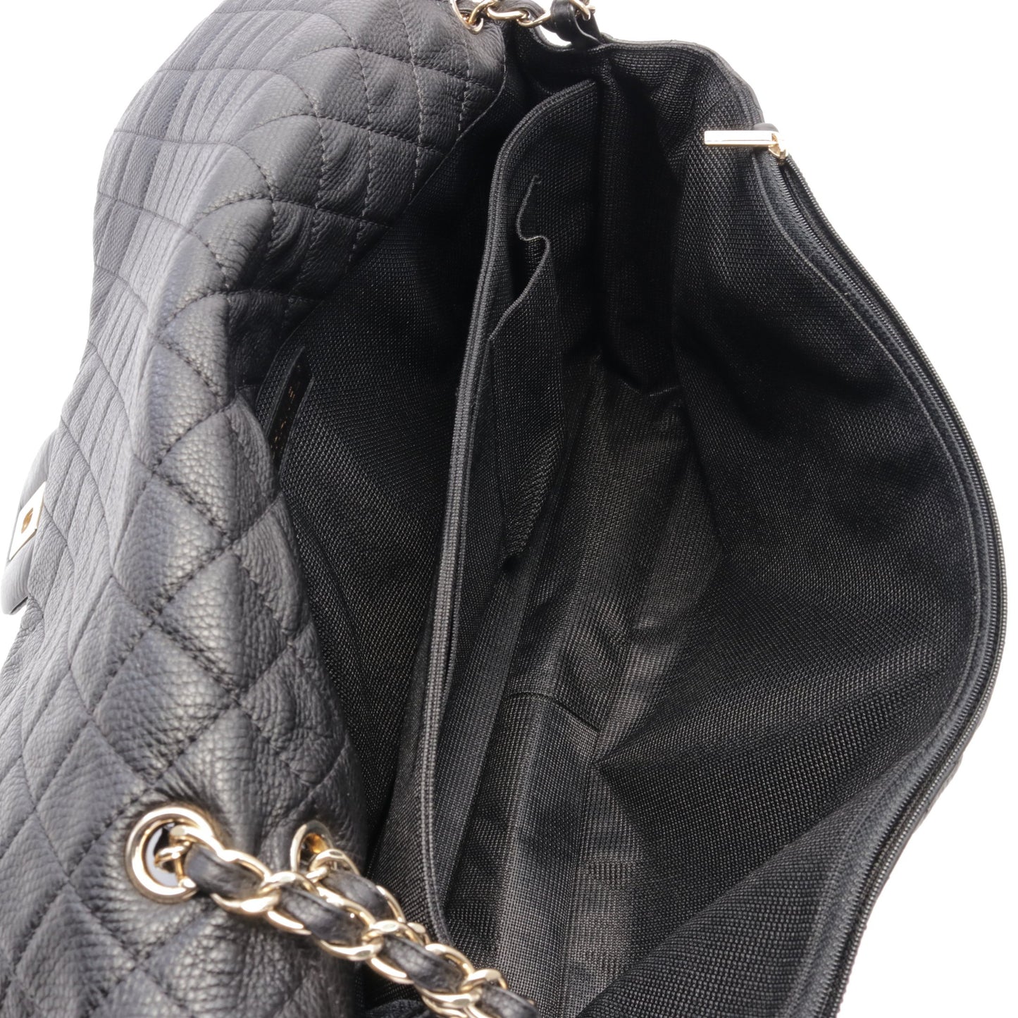 ジャンボマトラッセ チェーンショルダーバッグ レザー ブラック ゴールド金具 シャネル バッグ CHANEL