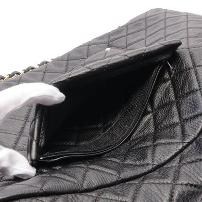 ジャンボマトラッセ チェーンショルダーバッグ レザー ブラック ゴールド金具 シャネル バッグ CHANEL