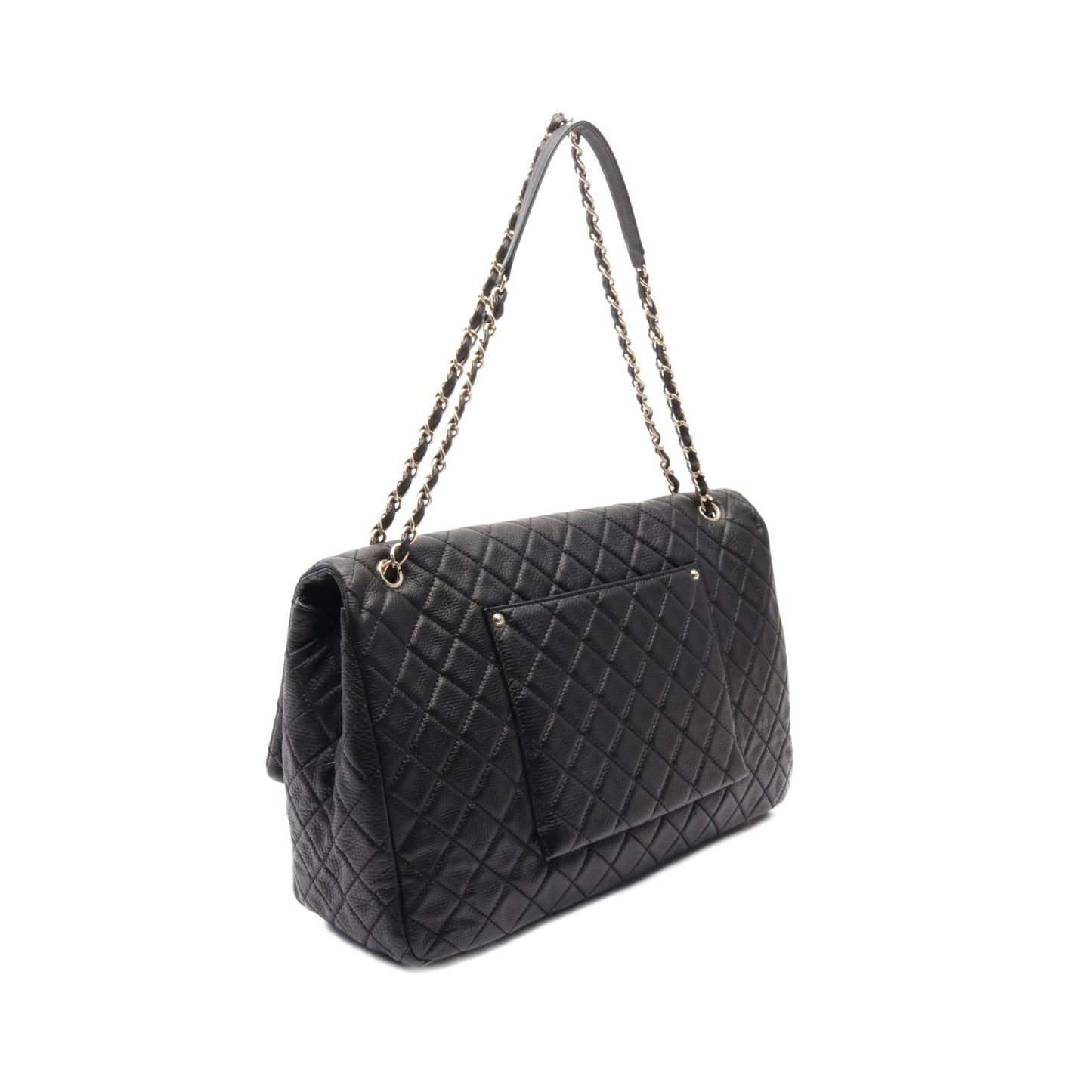 ジャンボマトラッセ チェーンショルダーバッグ レザー ブラック ゴールド金具 シャネル バッグ CHANEL