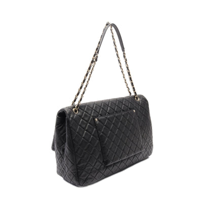 ジャンボマトラッセ チェーンショルダーバッグ レザー ブラック ゴールド金具 シャネル バッグ CHANEL