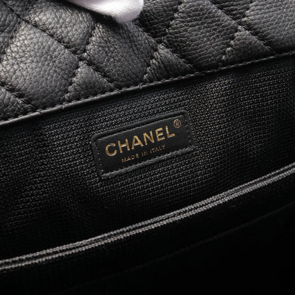 ジャンボマトラッセ チェーンショルダーバッグ レザー ブラック ゴールド金具 シャネル バッグ CHANEL