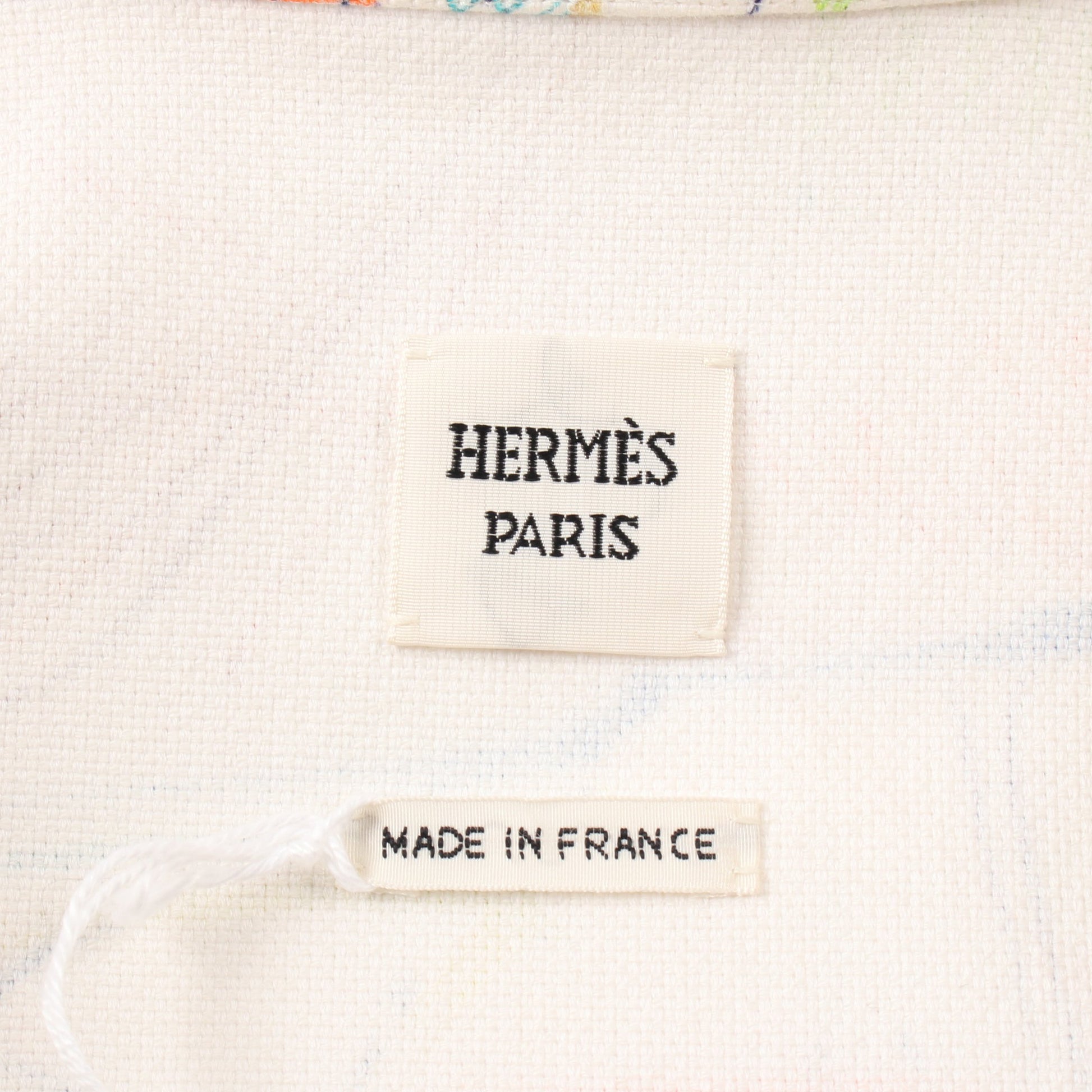 シュヴァロスコープ デニムジャケット コットン ホワイト マルチカラー エルメス アウター HERMES