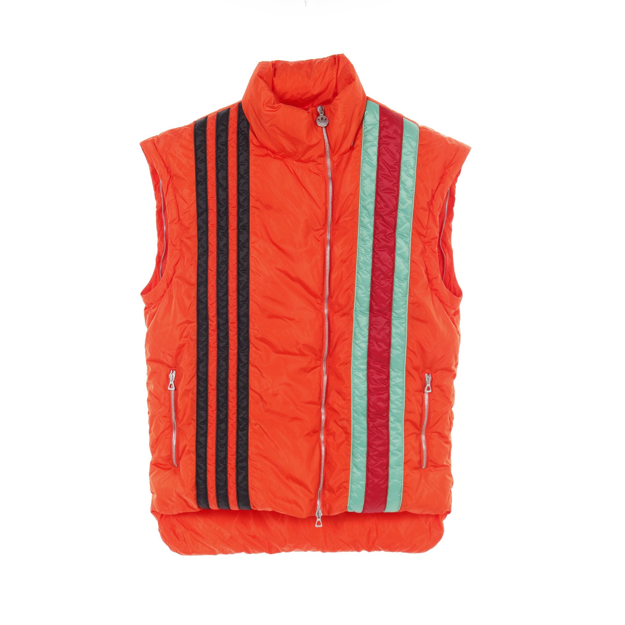 GUCCI × adidas ウェブストライプ ダウンジャケット ナイロン オレンジ