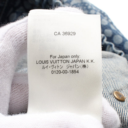 LV × YK オールオーバーパンプキンドット ジップアップ デニムジャケット コットン ブルー 草間彌生 23AW ルイヴィトン アウター LOUIS VUITTON