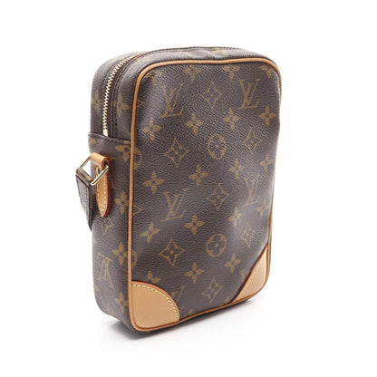 ダヌーブ モノグラム ショルダーバッグ PVC レザー ブラウン ルイヴィトン バッグ LOUIS VUITTON