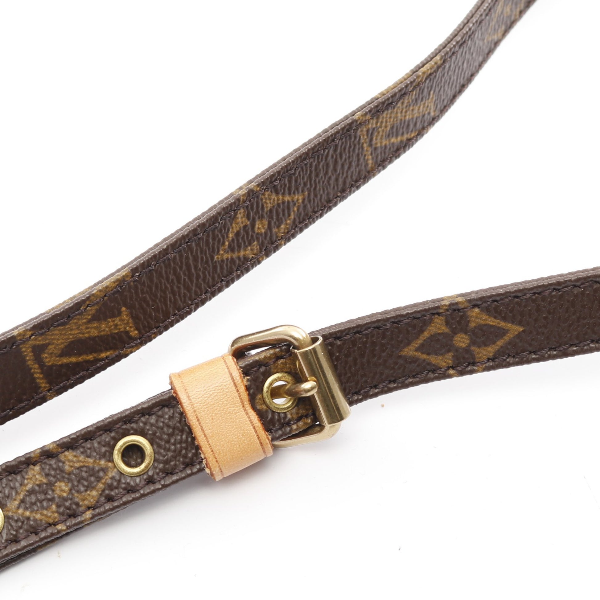 ダヌーブ モノグラム ショルダーバッグ PVC レザー ブラウン ルイヴィトン バッグ LOUIS VUITTON