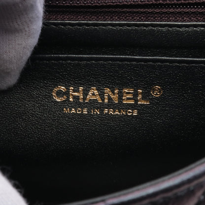 ミニマトラッセ チェーンショルダーバッグ メタリックラムスキン ダークパープル ゴールド金具 シャネル バッグ CHANEL