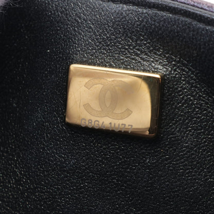 ミニマトラッセ チェーンショルダーバッグ メタリックラムスキン ダークパープル ゴールド金具 シャネル バッグ CHANEL