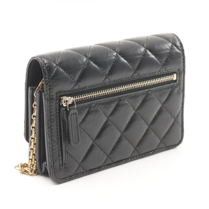 2.55 マトラッセ チェーンウォレット レザー ブラック ゴールド金具 シャネル バッグ CHANEL