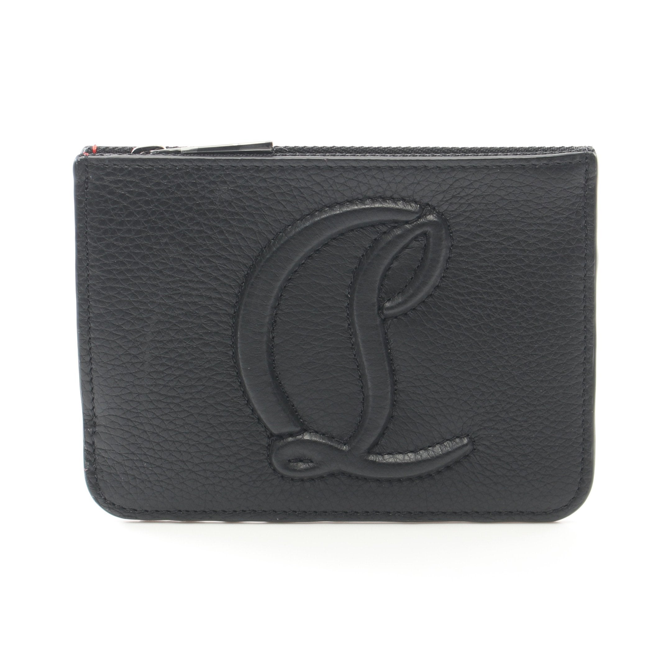 BY MY SIDE カードケース コインケース レザー ブラック レッド