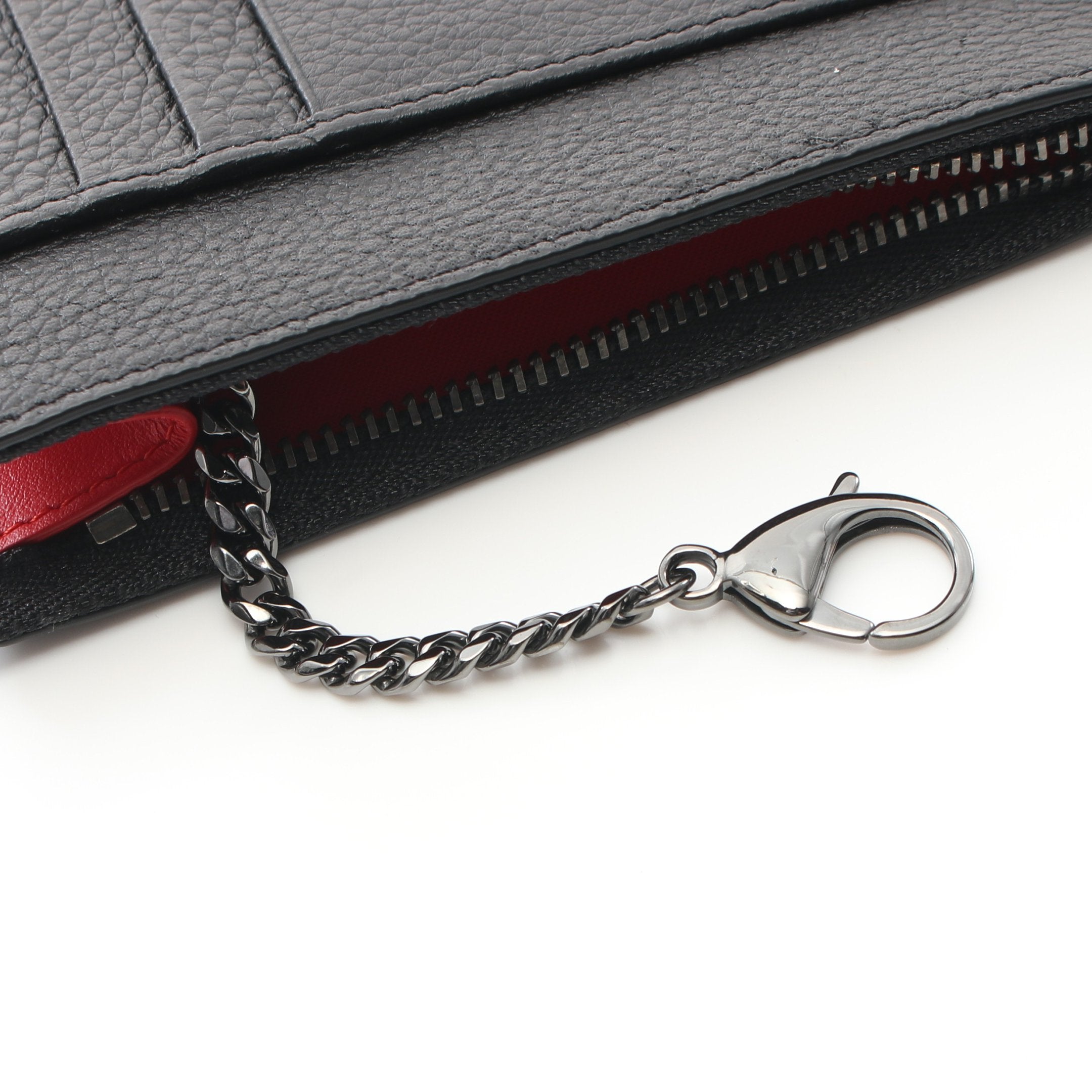 BY MY SIDE カードケース コインケース レザー ブラック レッド