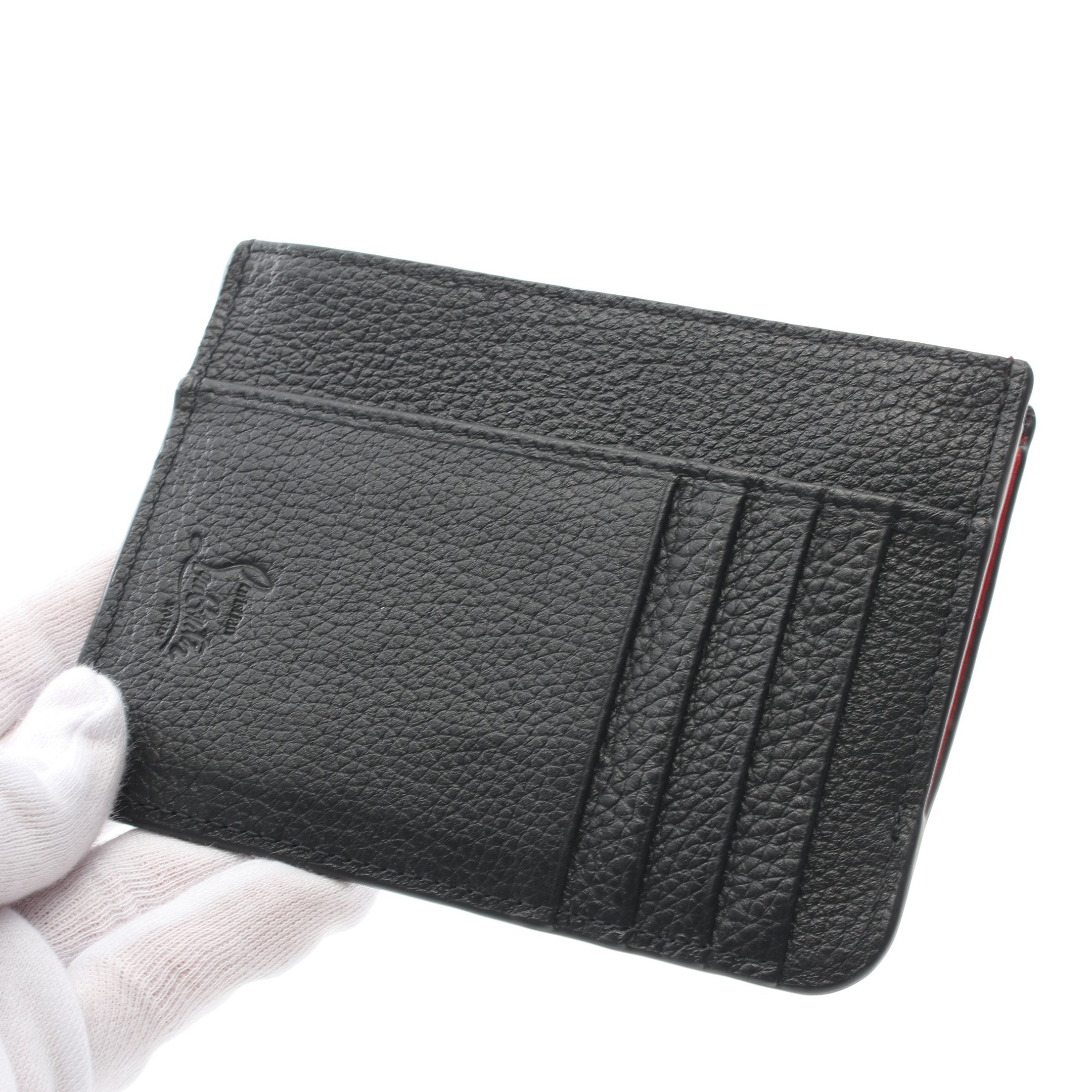 BY MY SIDE カードケース コインケース レザー ブラック レッド