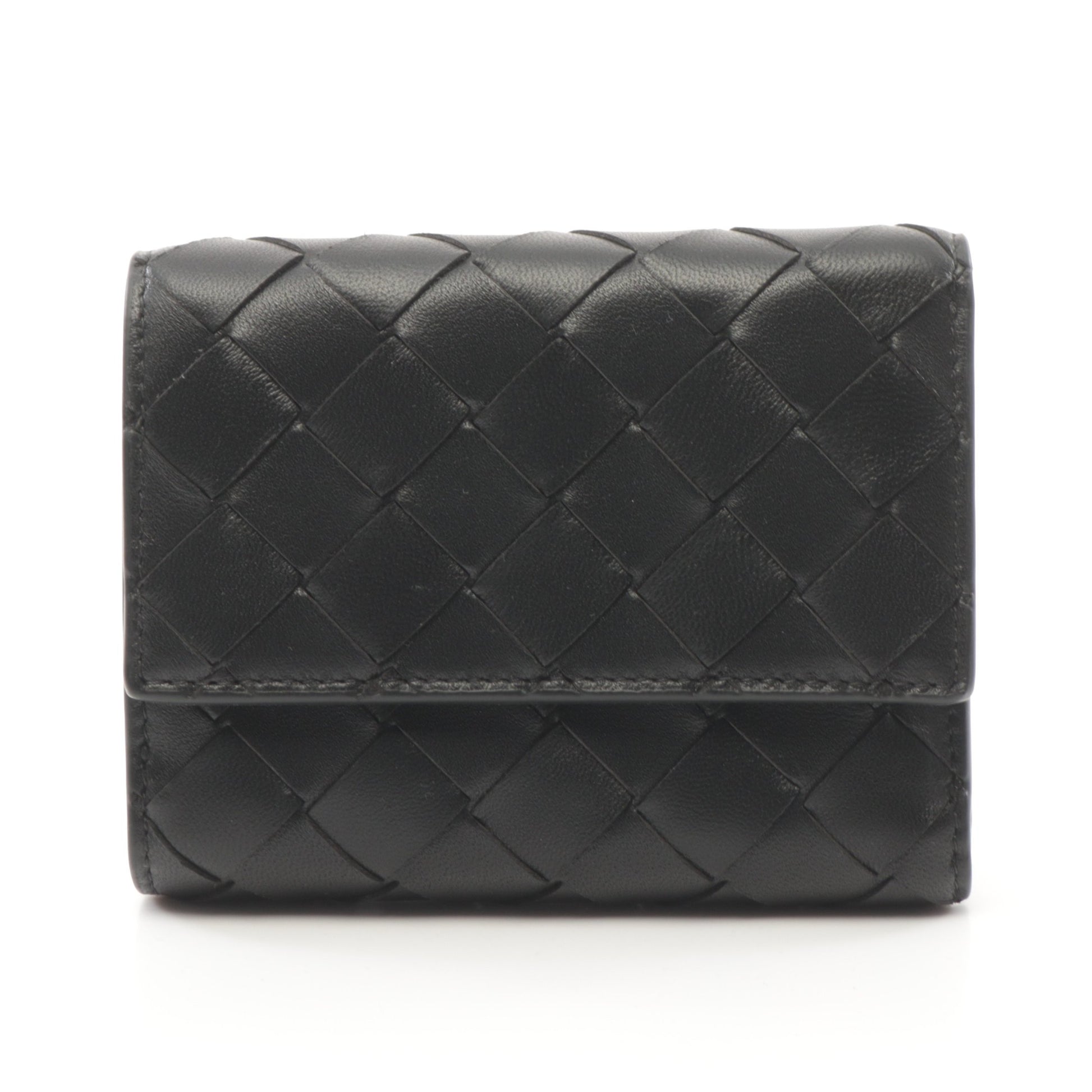イントレチャート 三つ折り財布 レザー ブラック ボッテガヴェネタ – RECLO 