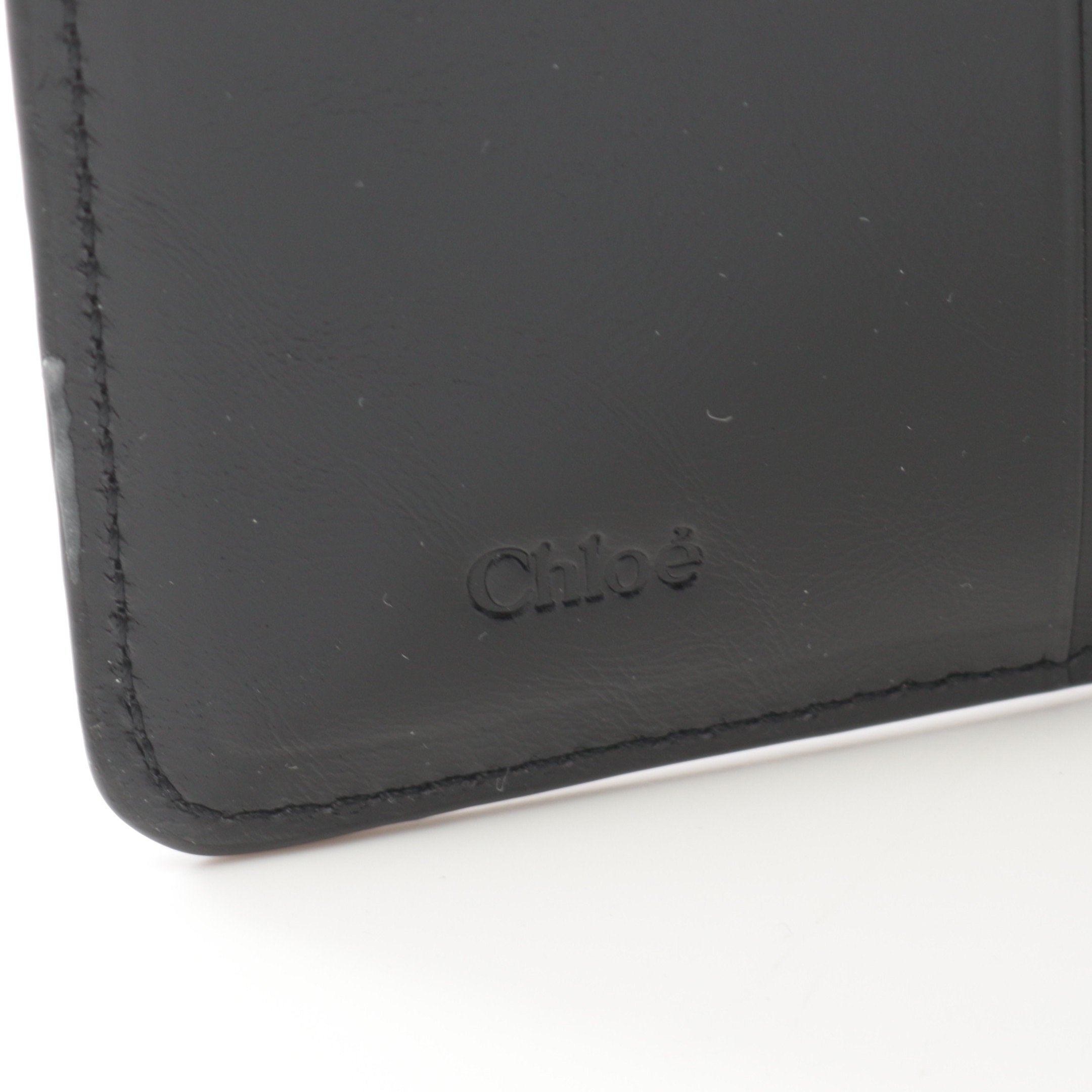 Cスモールトリフォールドウォレット 三つ折り財布 シャイニーレザー