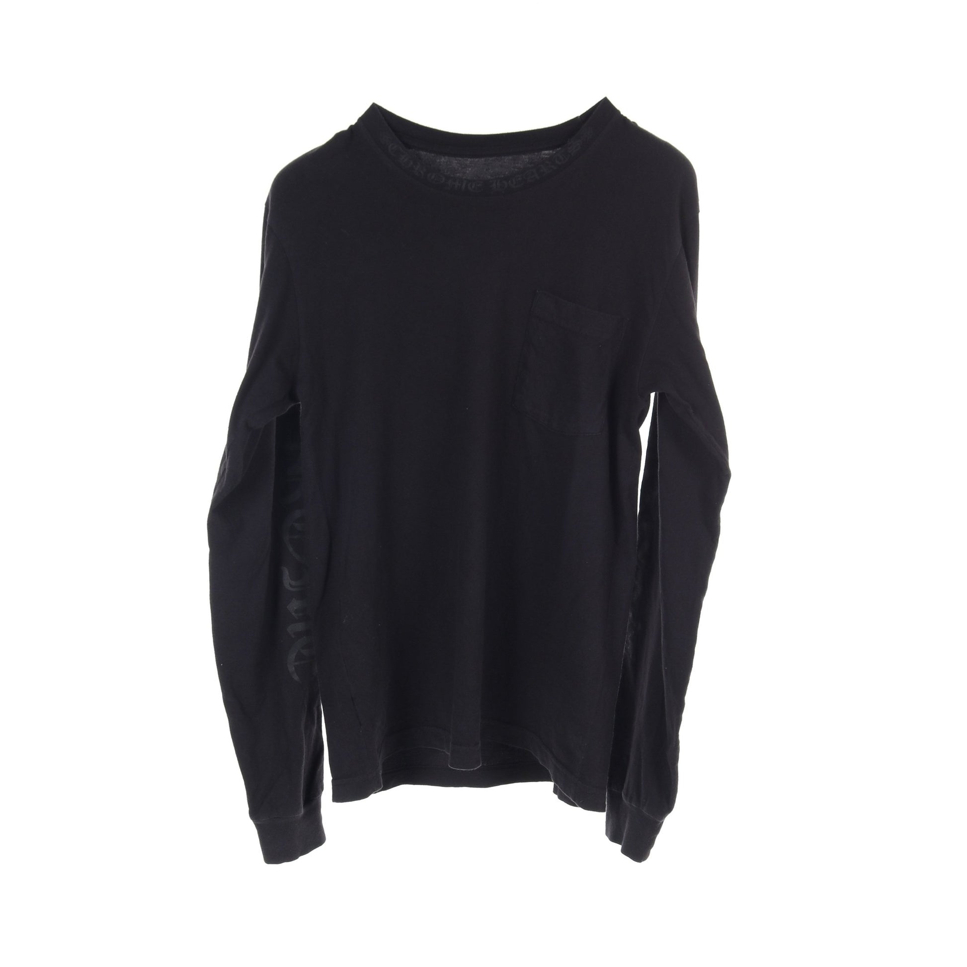 Neck Logo L/S Tee Tシャツ クルーネック 長袖 コットン ブラック 