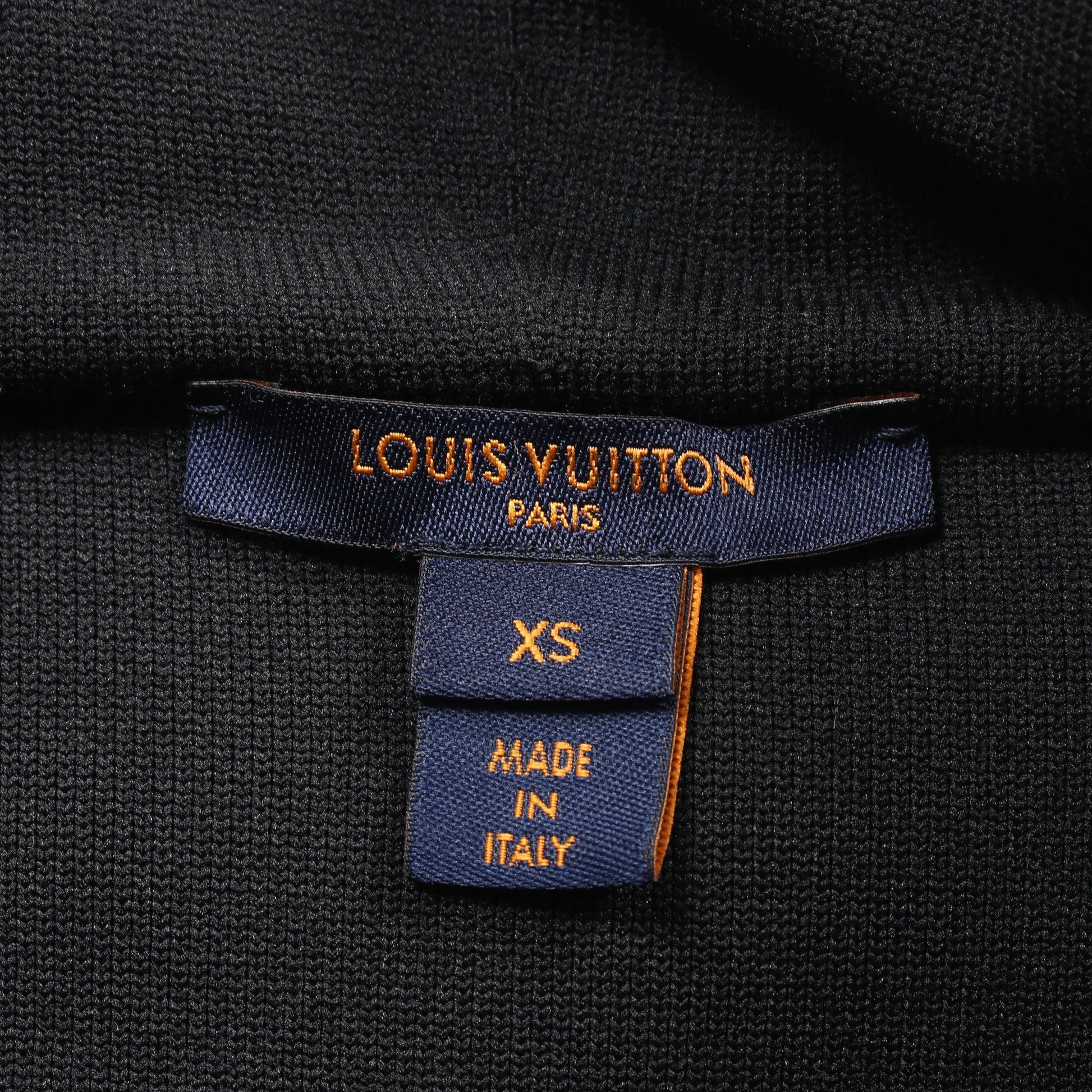 モノグラム ジップアップパーカー ニット ジャケット シルク ナイロン ブラック ベージュ 21AW ルイヴィトン アウター LOUIS VUITTON