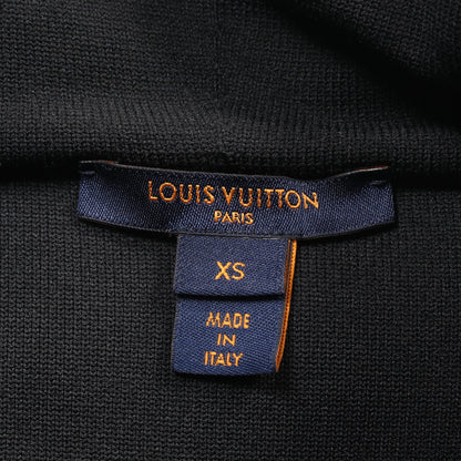 モノグラム ジップアップパーカー ニット ジャケット シルク ナイロン ブラック ベージュ 21AW ルイヴィトン アウター LOUIS VUITTON