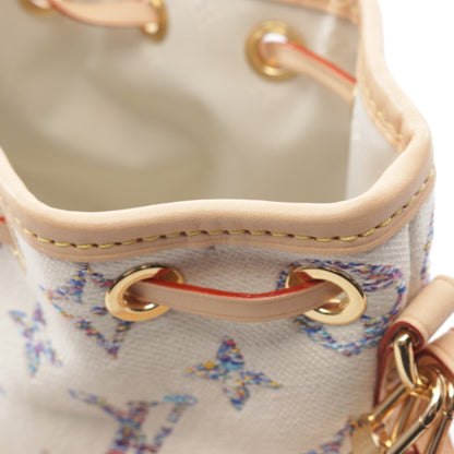 ナノ ノエ モノグラムジャガード チェーンハンドバッグ キャンバス レザー オフホワイト ルイヴィトン バッグ LOUIS VUITTON