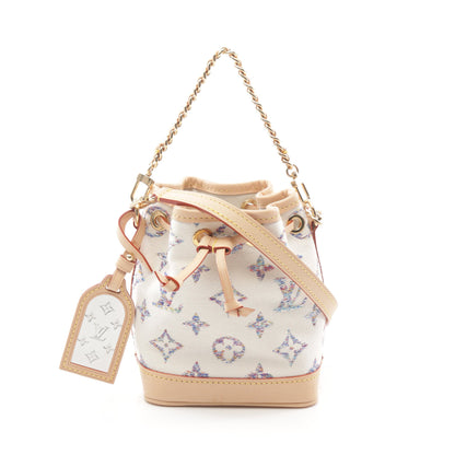 ナノ ノエ モノグラムジャガード チェーンハンドバッグ キャンバス レザー オフホワイト ルイヴィトン バッグ LOUIS VUITTON