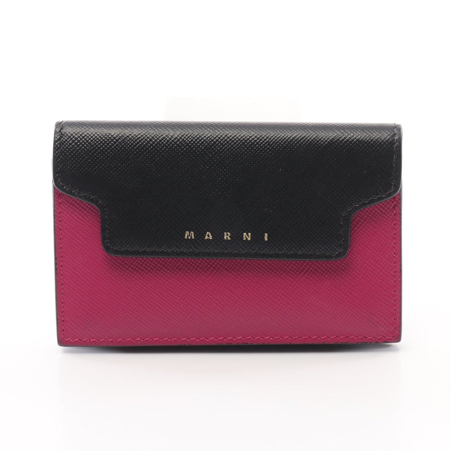 カードケース 名刺入れ レザー ブラック ピンクパープル ロゴ マルニ 財布・小物 MARNI