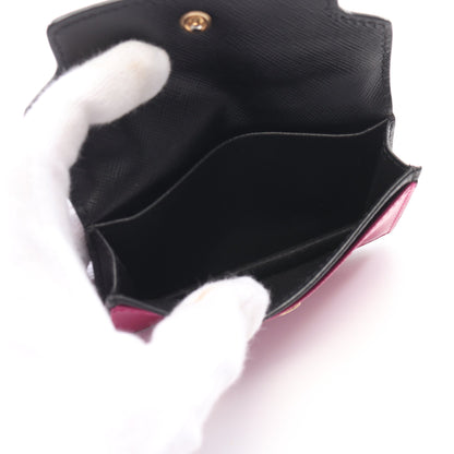 カードケース 名刺入れ レザー ブラック ピンクパープル ロゴ マルニ 財布・小物 MARNI