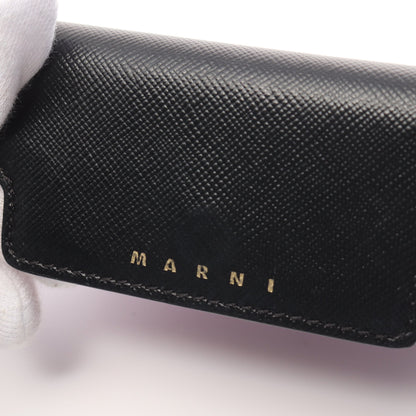 カードケース 名刺入れ レザー ブラック ピンクパープル ロゴ マルニ 財布・小物 MARNI