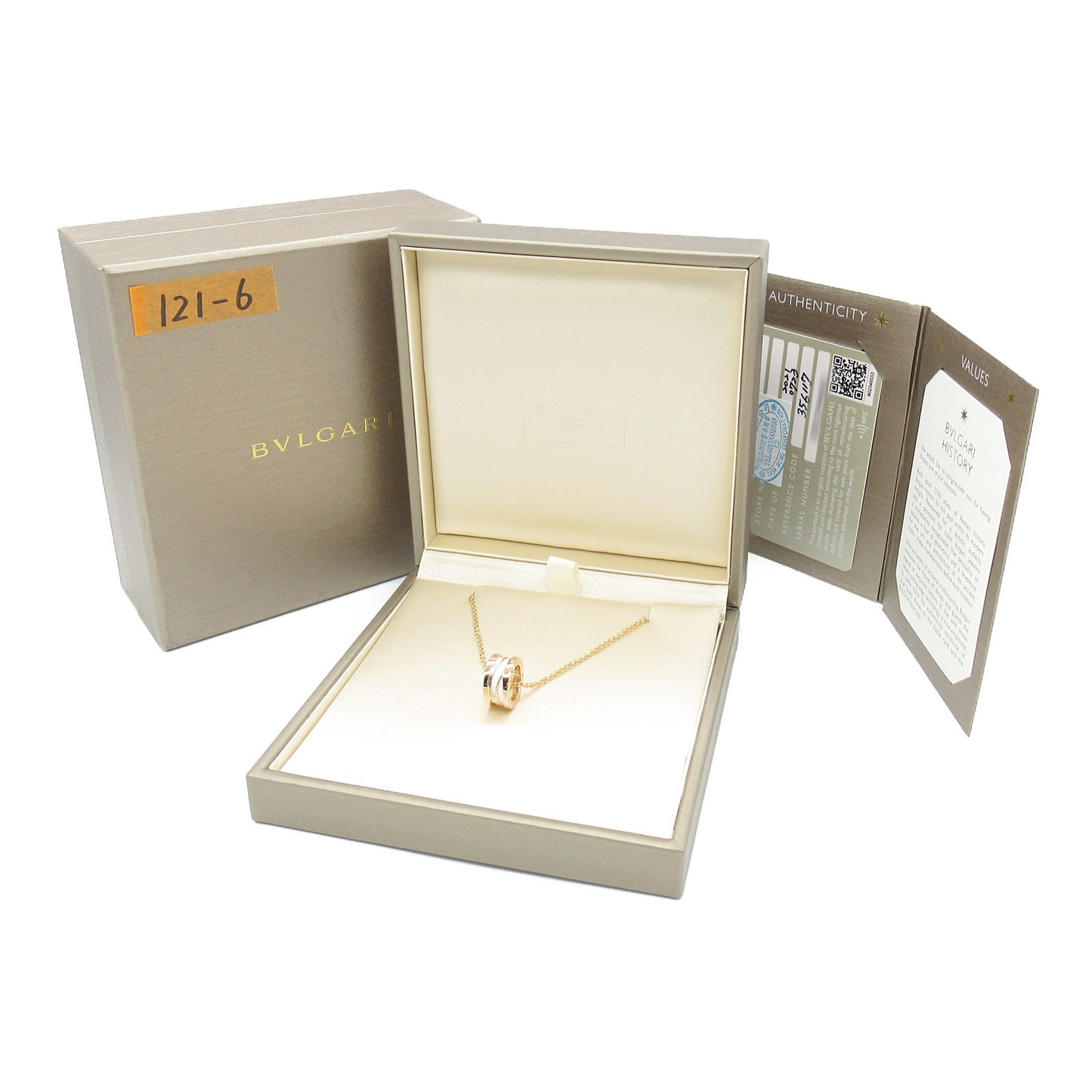 B-zero1 ビーゼロワン ネックレス ネックレス K18PG（ピンクゴールド） セラミック ホワイト ブルガリ アクセサリー BVLGARI