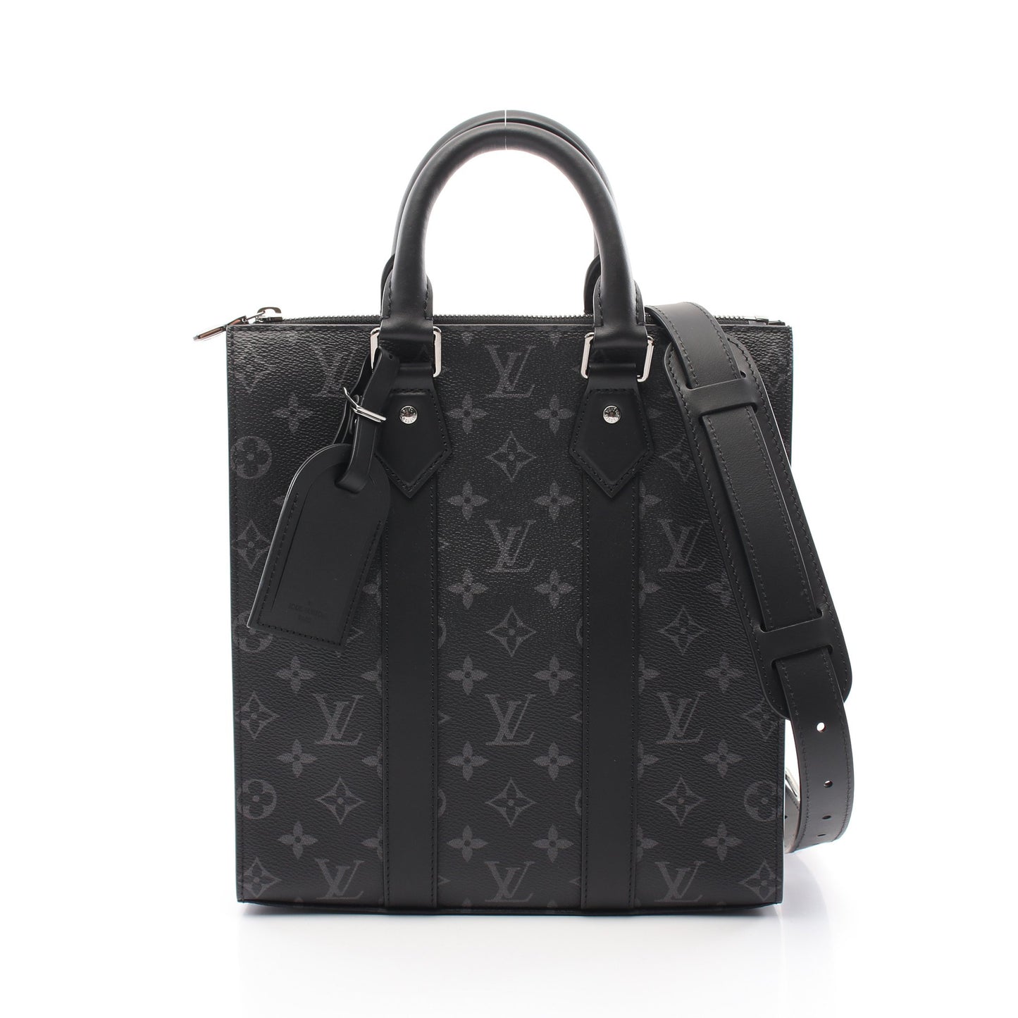 サックプラ クロス モノグラムエクリプス ハンドバッグ PVC レザー ブラック 2WAY ルイヴィトン バッグ LOUIS VUITTON