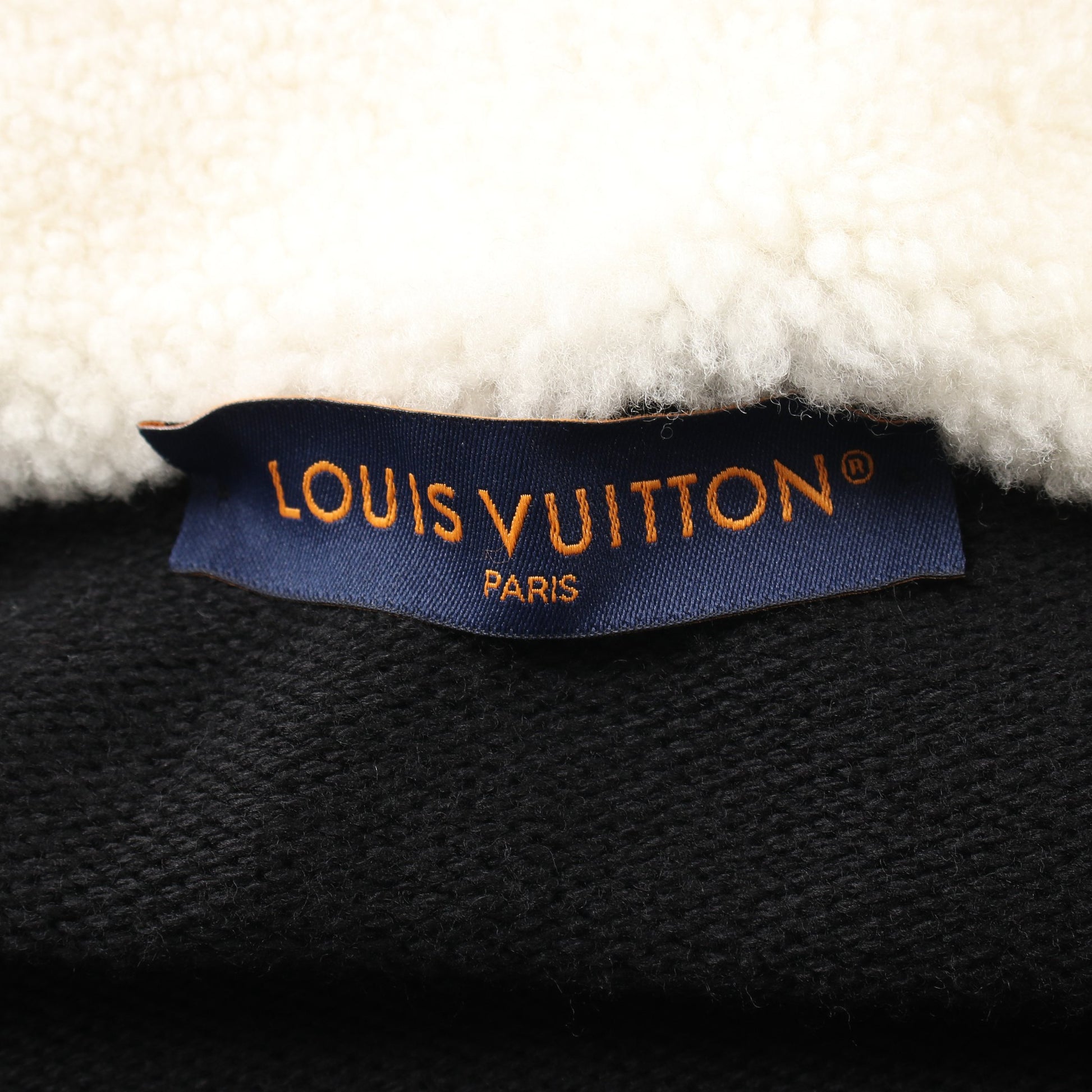 シアリングカラー ニットジャケット ブルゾン ウール ブラック ホワイト ルイヴィトン アウター LOUIS VUITTON
