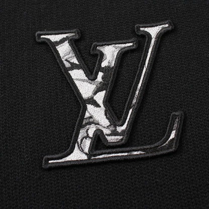 シアリングカラー ニットジャケット ブルゾン ウール ブラック ホワイト ルイヴィトン アウター LOUIS VUITTON
