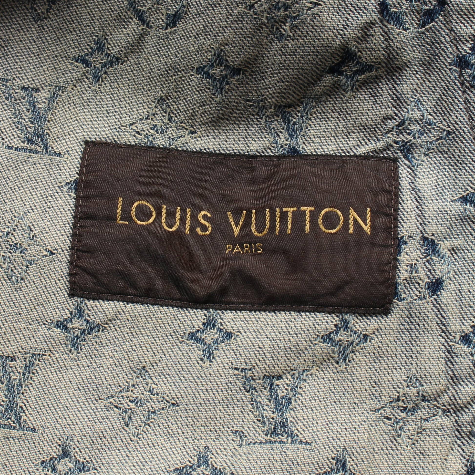 LOUIS VUITTON × Supreme モノグラムジャカード デニムジャケット コットン ブルー 17AW ルイヴィトン アウター LOUIS VUITTON