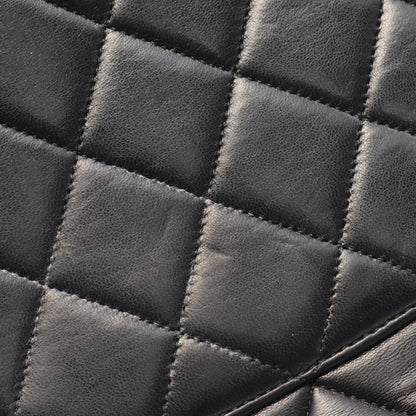 デカマトラッセ30 クラシック ラージ Wフラップ Wチェーンショルダーバッグ ラムスキン ブラック ゴールド金具 シャネル バッグ CHANEL