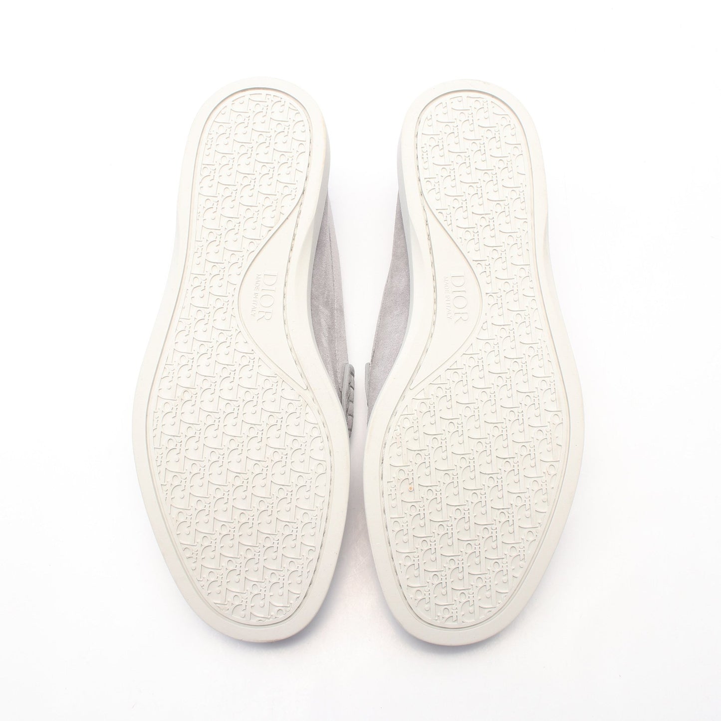 オブリーク ローファー スエード ファブリック グレー ホワイト ディオール シューズ DIOR