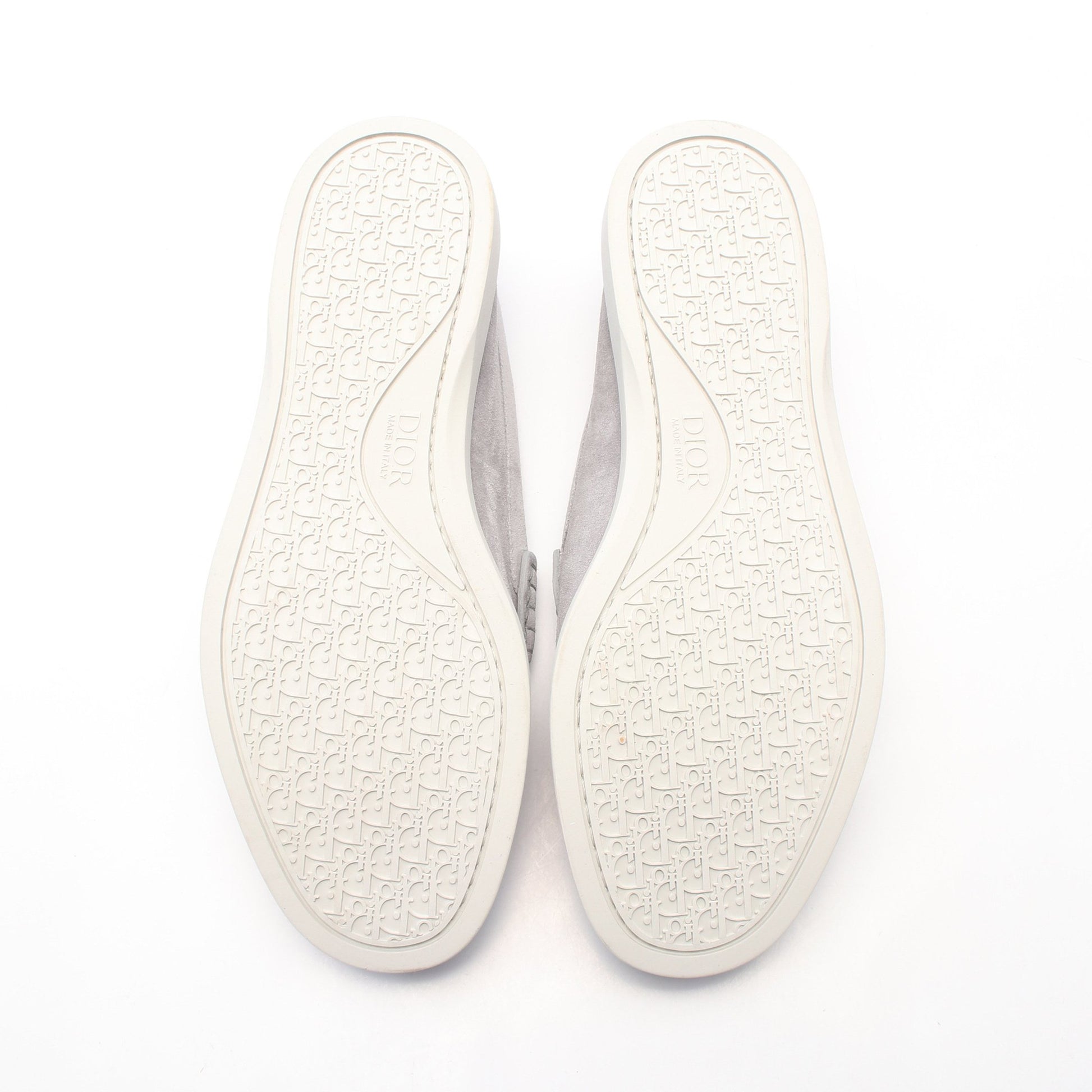 オブリーク ローファー スエード ファブリック グレー ホワイト ディオール シューズ DIOR