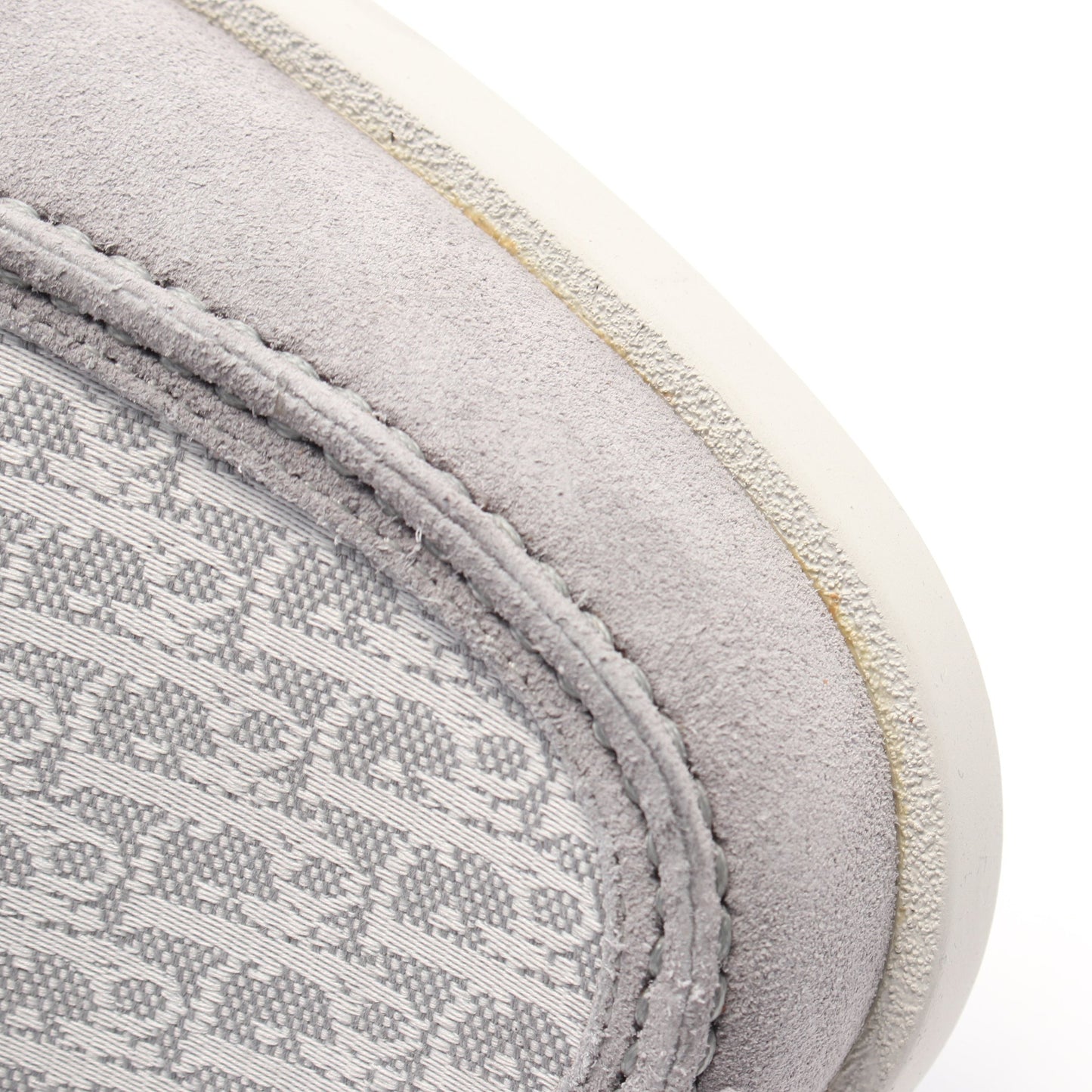 オブリーク ローファー スエード ファブリック グレー ホワイト ディオール シューズ DIOR