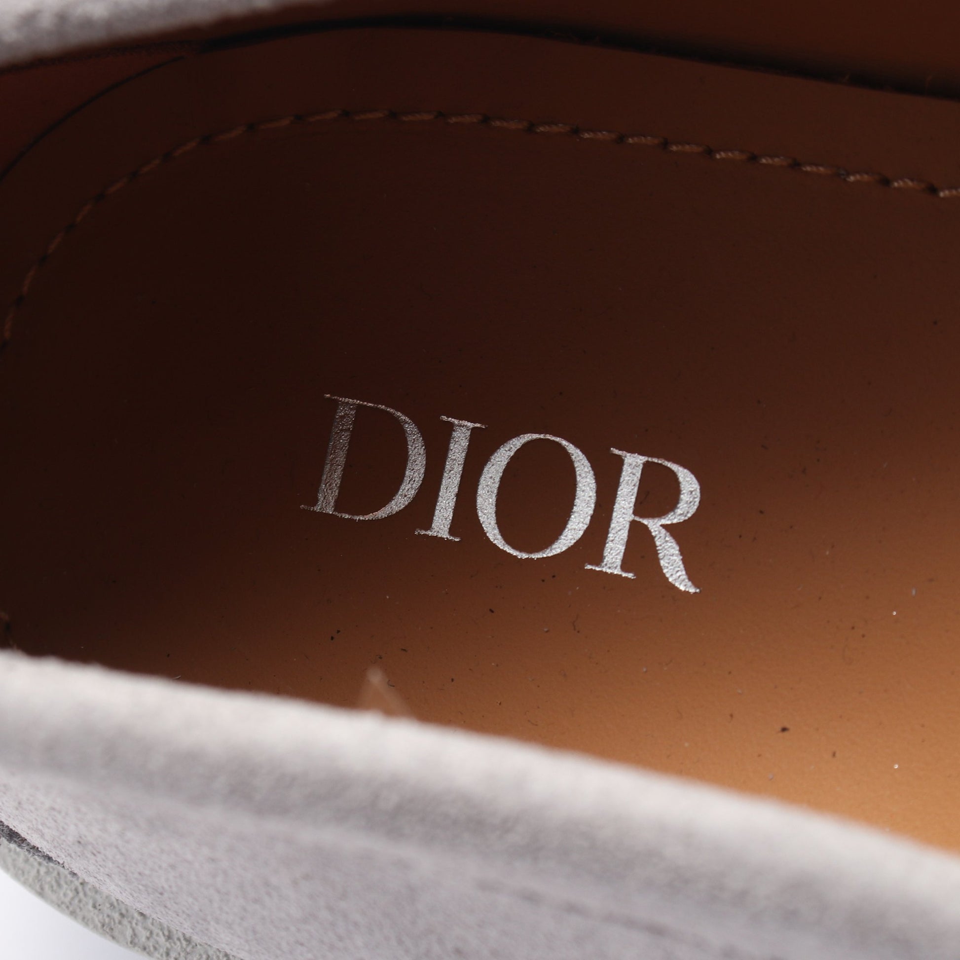 オブリーク ローファー スエード ファブリック グレー ホワイト ディオール シューズ DIOR
