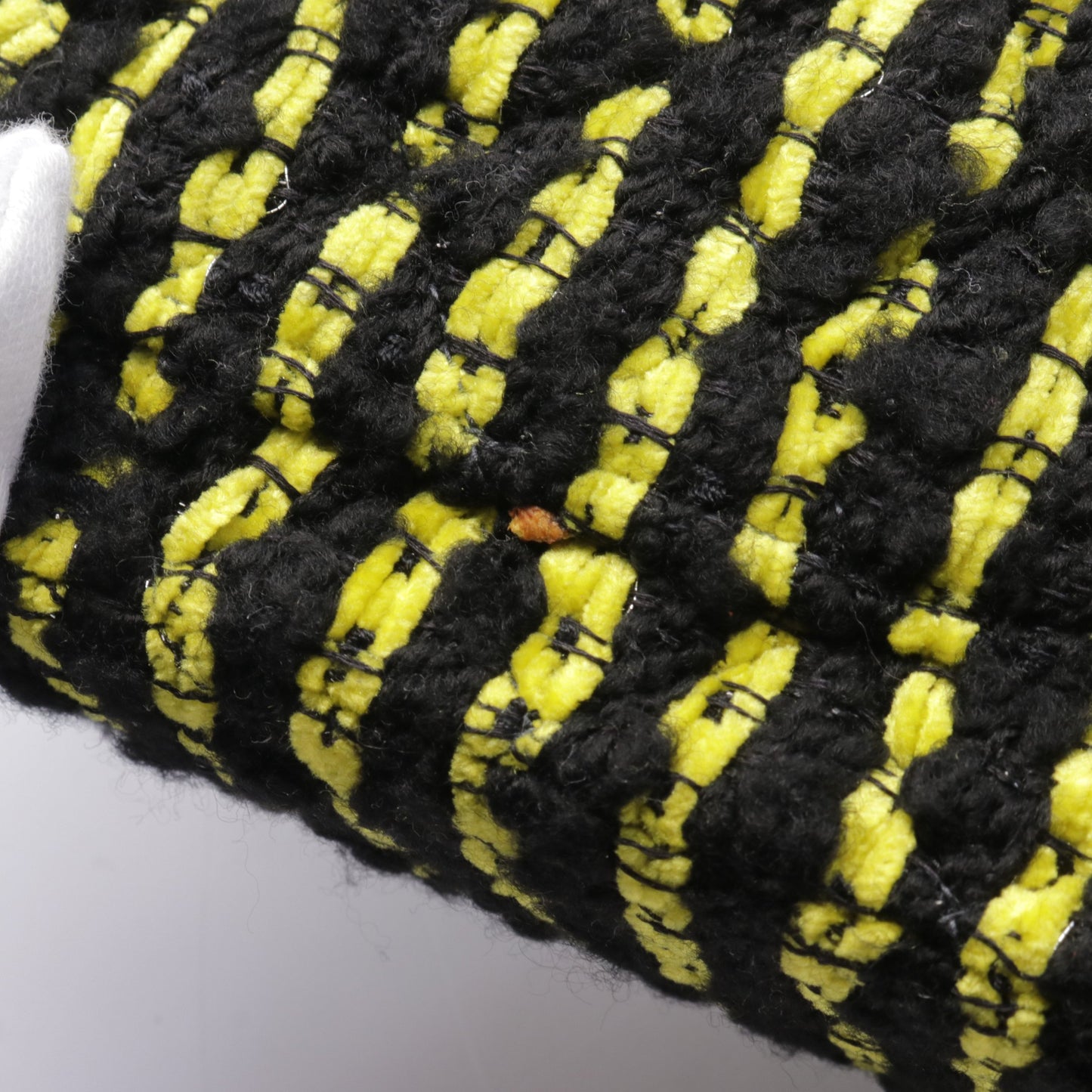 マトラッセ Wフラップ Wチェーンショルダーバッグ ツイード レザー イエロー ブラック シルバー金具 シャネル バッグ CHANEL