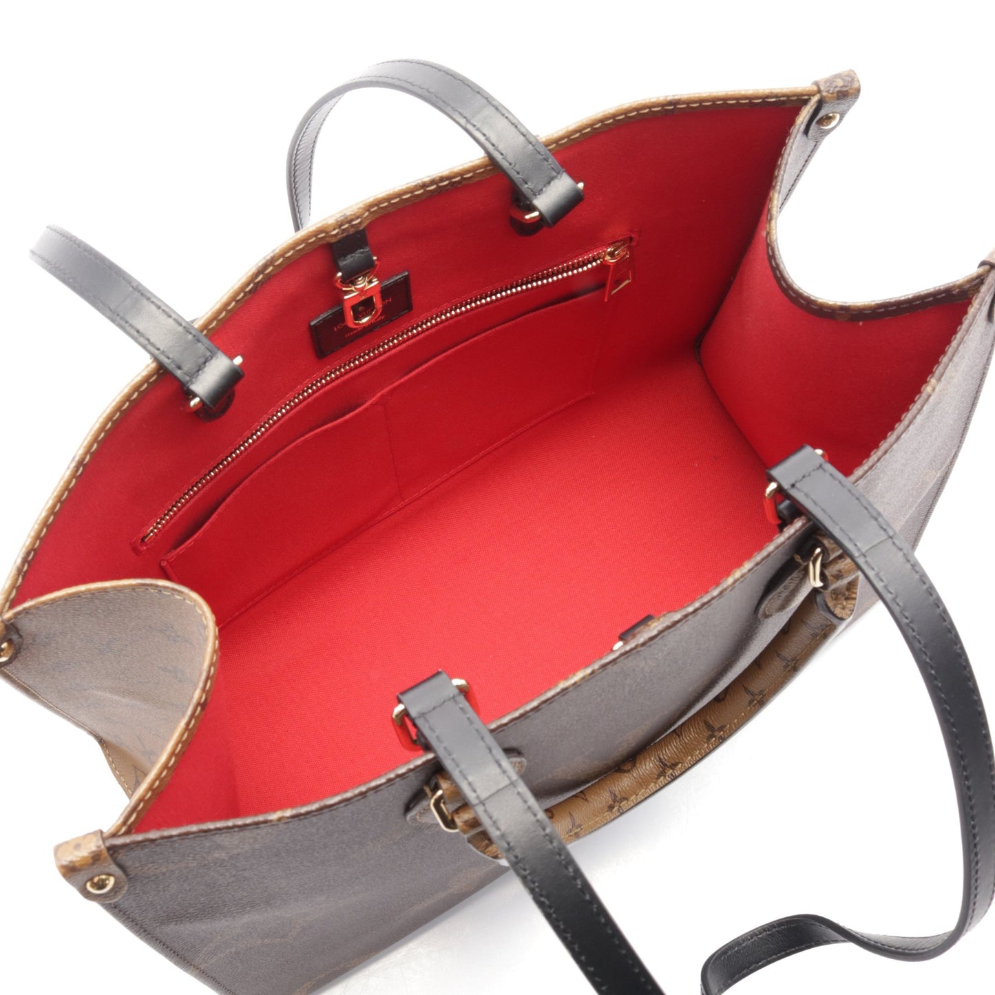 オンザゴーMM モノグラムジャイアント リバース ショルダーバッグ トートバッグ PVC レザー ブラウン ベージュ 2WAY ルイヴィトン バッグ LOUIS VUITTON