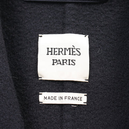 ラップコート ガウンコート カシミヤ ボルドー ネイビー エルメス アウター HERMES