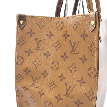 オンザゴーGM モノグラムジャイアント リバース ショルダーバッグ トートバッグ PVC ブラウン ベージュ 2WAY ルイヴィトン バッグ LOUIS VUITTON