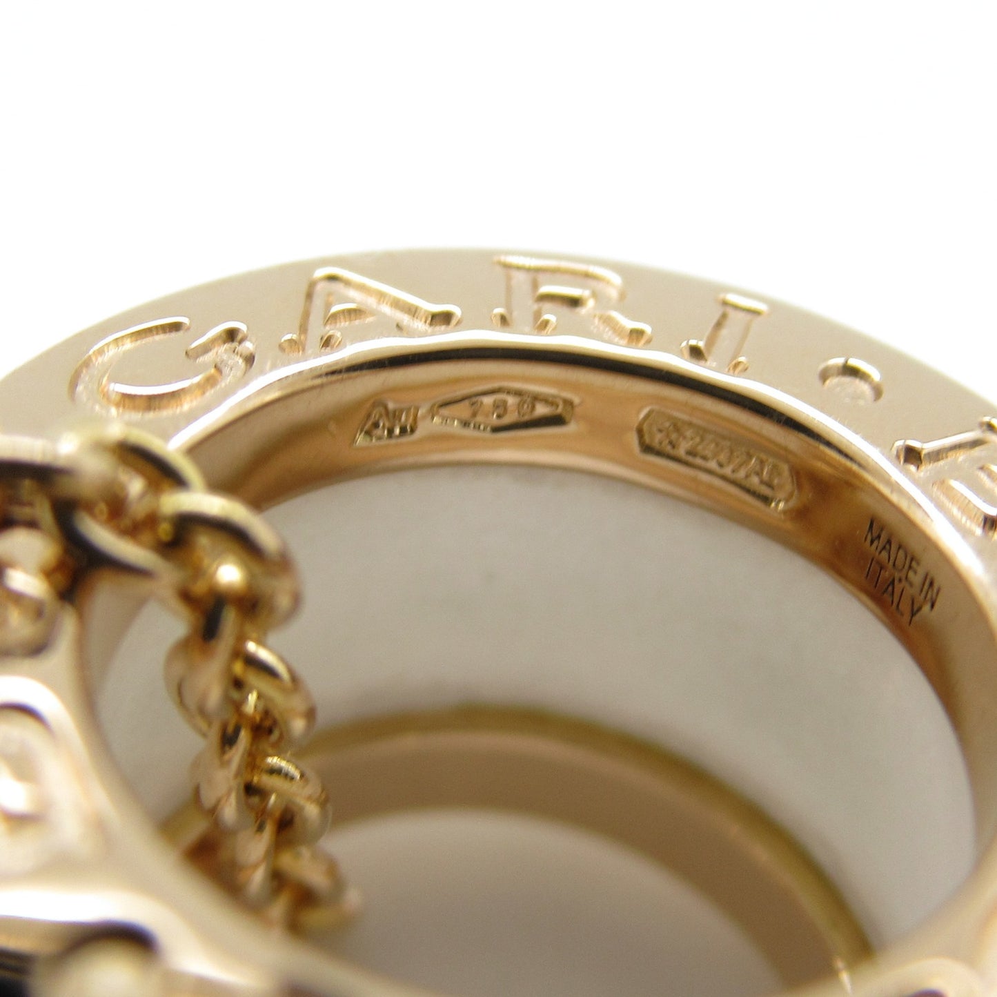 B-zero1 ビーゼロワン ネックレス ネックレス K18PG（ピンクゴールド） セラミック ホワイト ブルガリ アクセサリー BVLGARI
