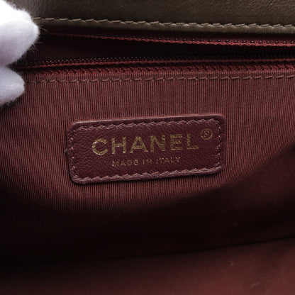 マトラッセ チェーンショルダーバッグ レザー ブラウン ゴールド金具 シャネル バッグ CHANEL