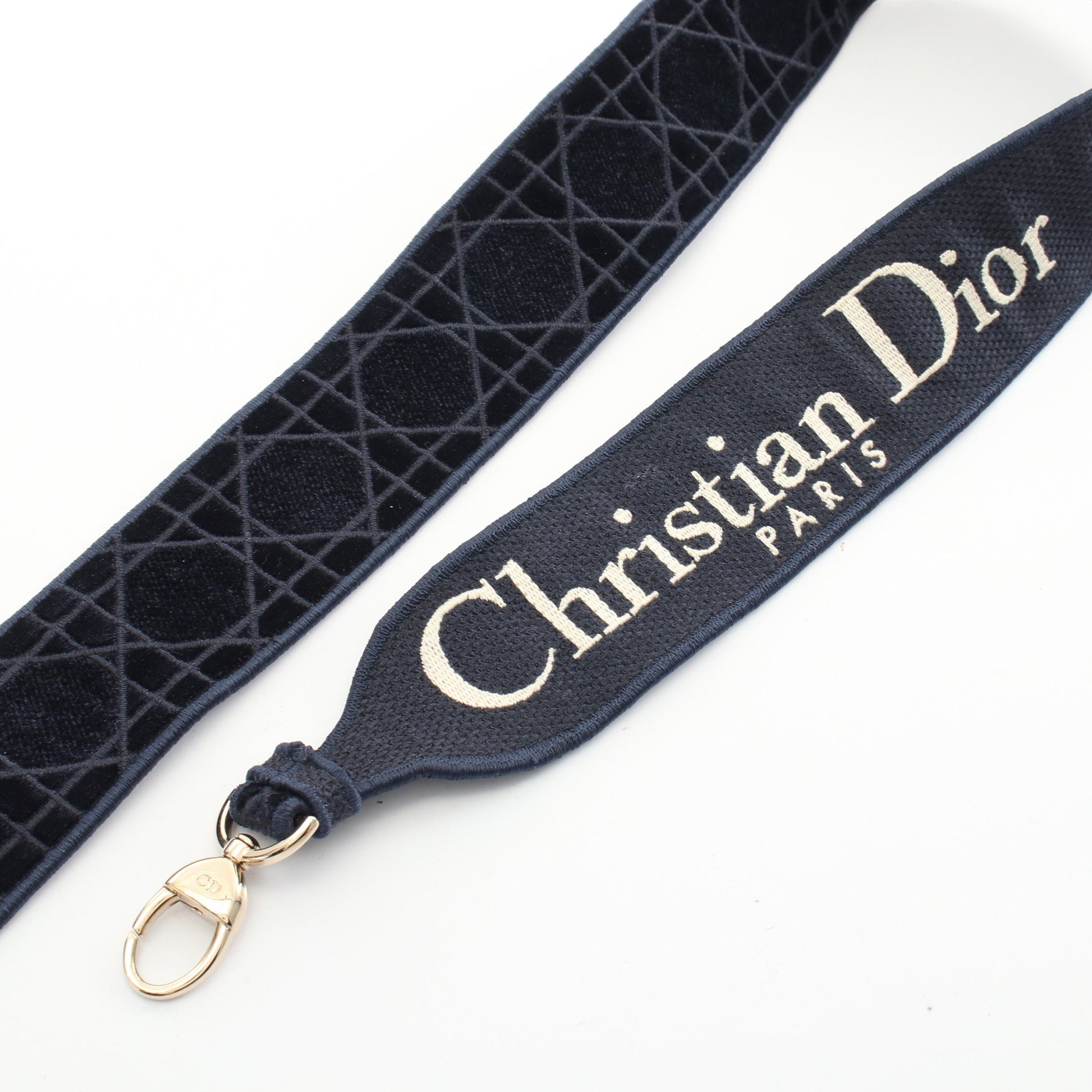 LADY D-LITE ミディアム ハンドバッグ ベロア ネイビー マルチカラー 2WAY クリスチャンディオール バッグ Christian Dior