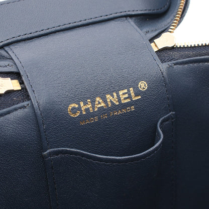 マトラッセ チェーンショルダーバッグ キャビアスキン ネイビー ゴールド金具 シャネル バッグ CHANEL