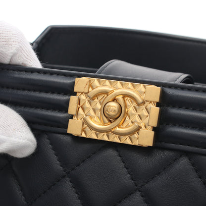 ボーイシャネル チェーンショルダーバッグ レザー ネイビー ゴールド金具 2WAY シャネル バッグ CHANEL
