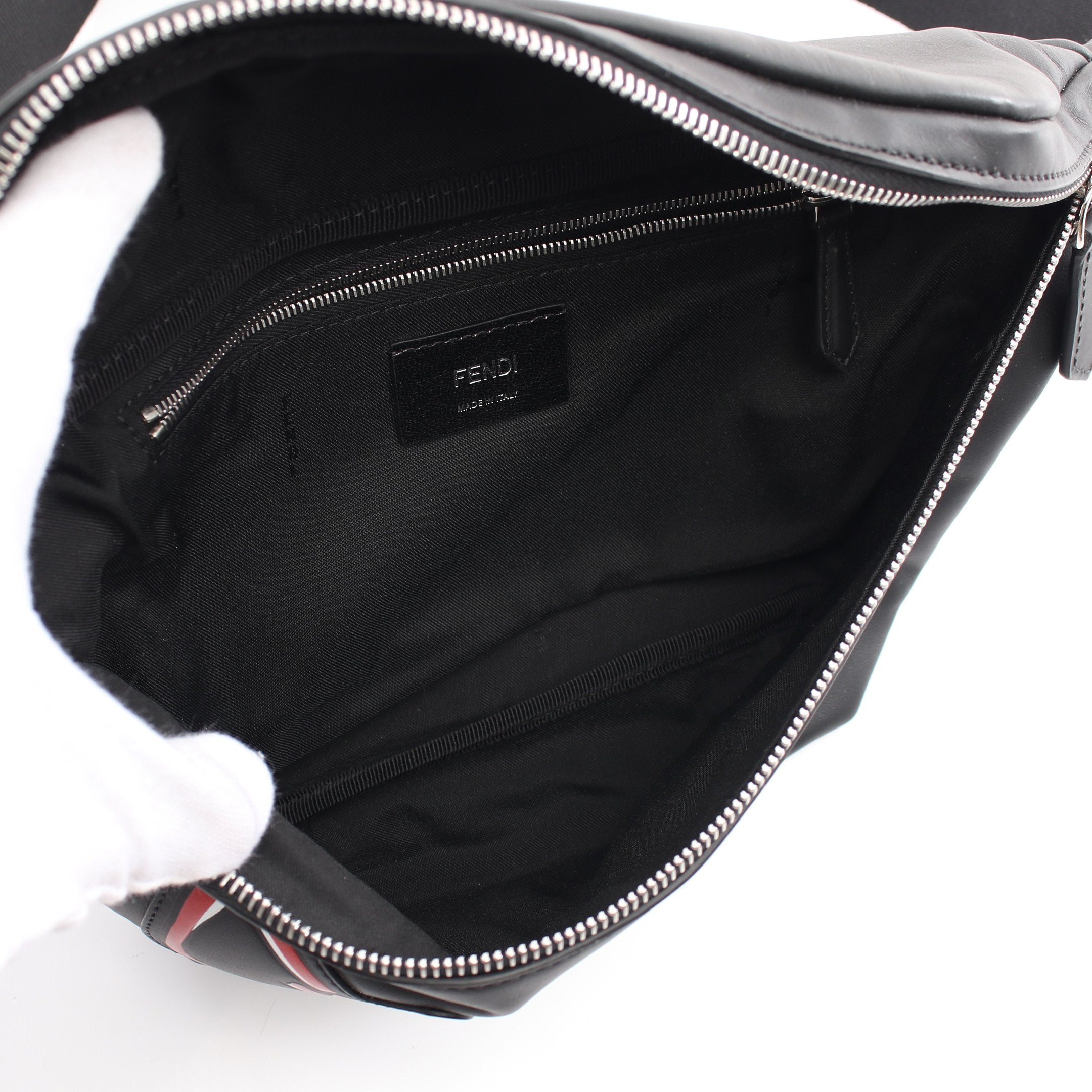 モンスター バグズアイ ボディバッグ ウエストバッグ レザー ブラック