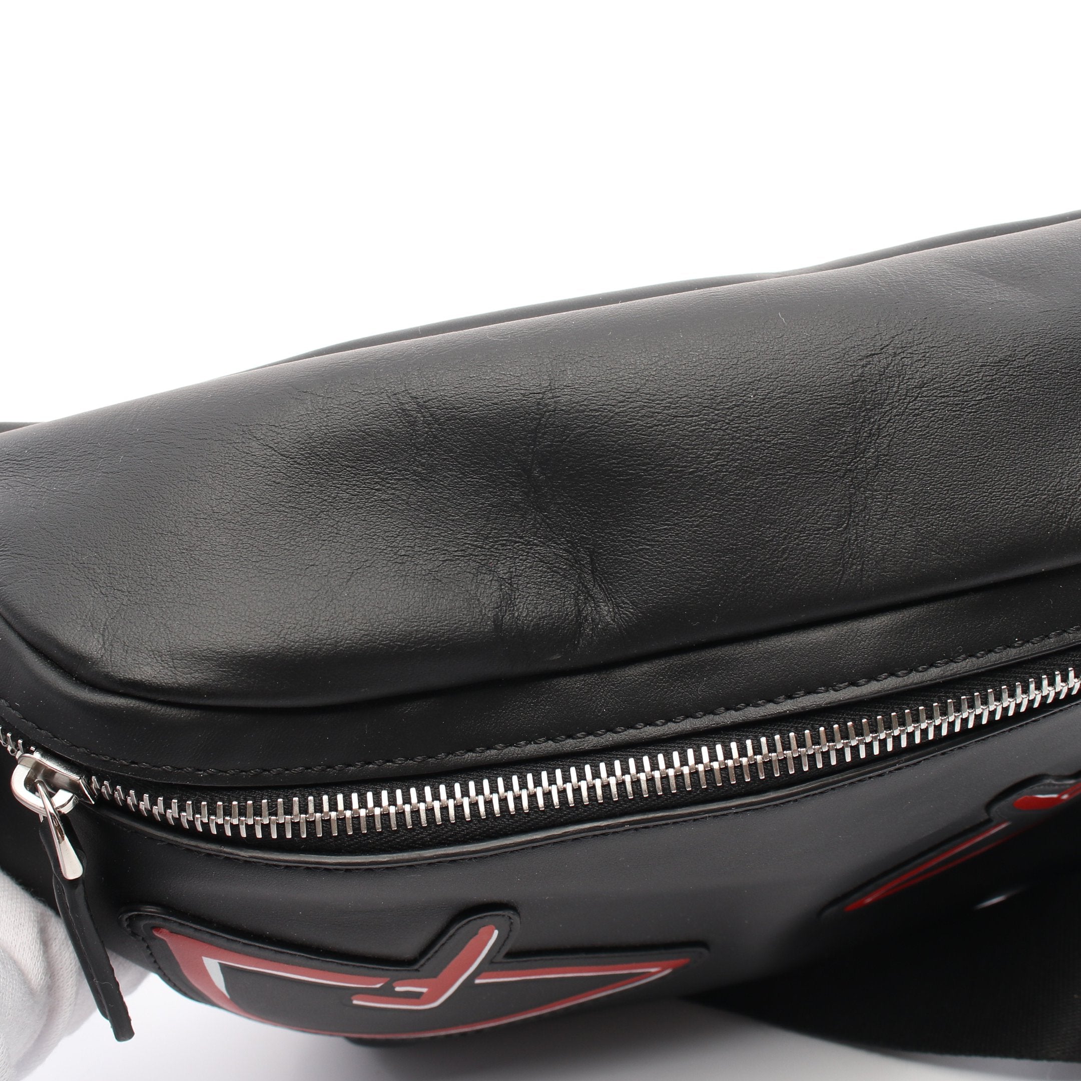 モンスター バグズアイ ボディバッグ ウエストバッグ レザー ブラック